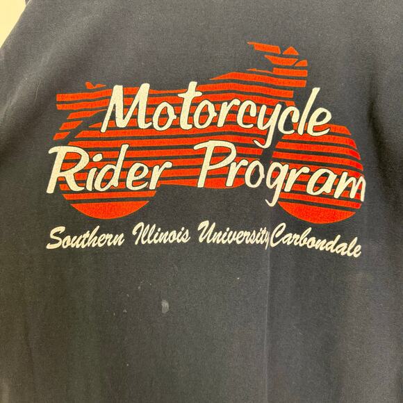 Gildan VINTAGE SIUC Motorcycle Rider Program Long Sleeve‎ shirt Size LARGE - Picture 8 of 10
